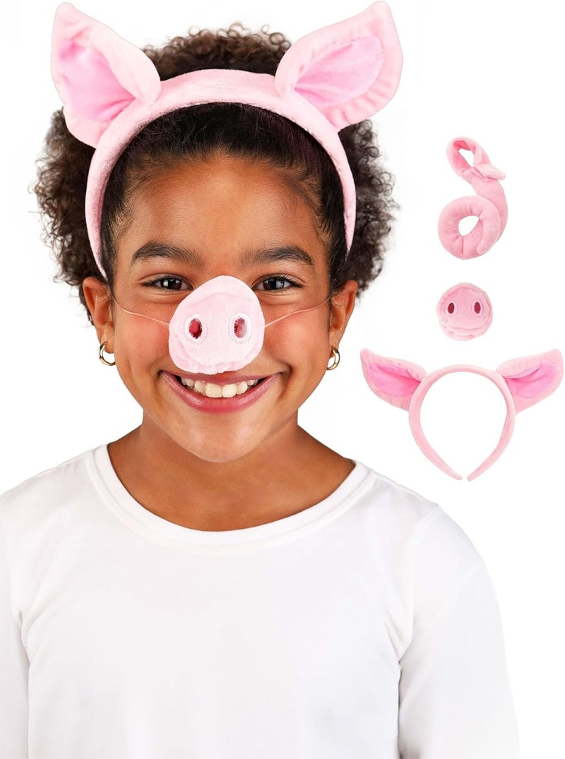 elope Pig Ears Headband Costume Kit with Nose and Tail for Kids and Adults - Image 1